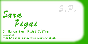 sara pigai business card